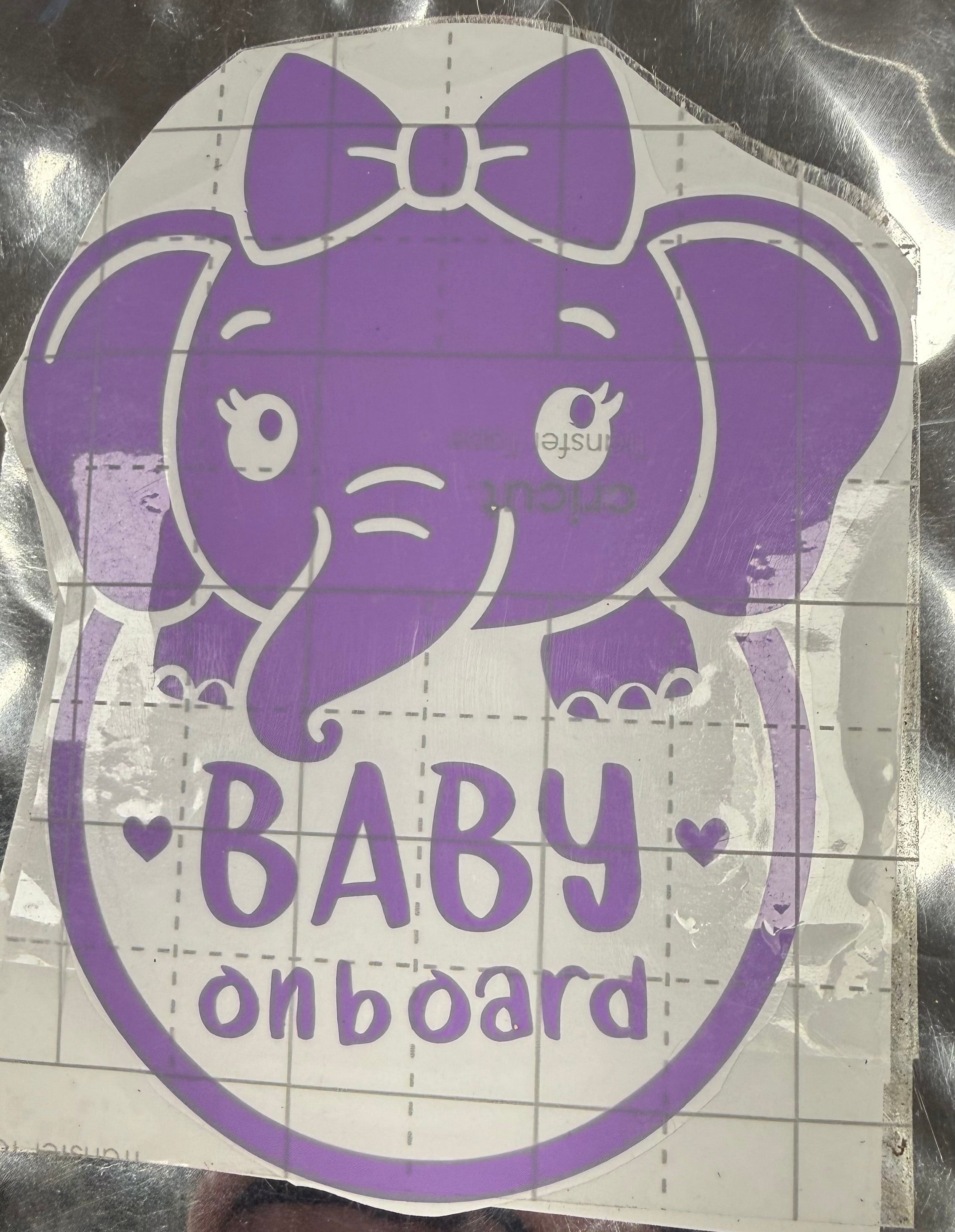 Elephant w/ Bow Baby on Board